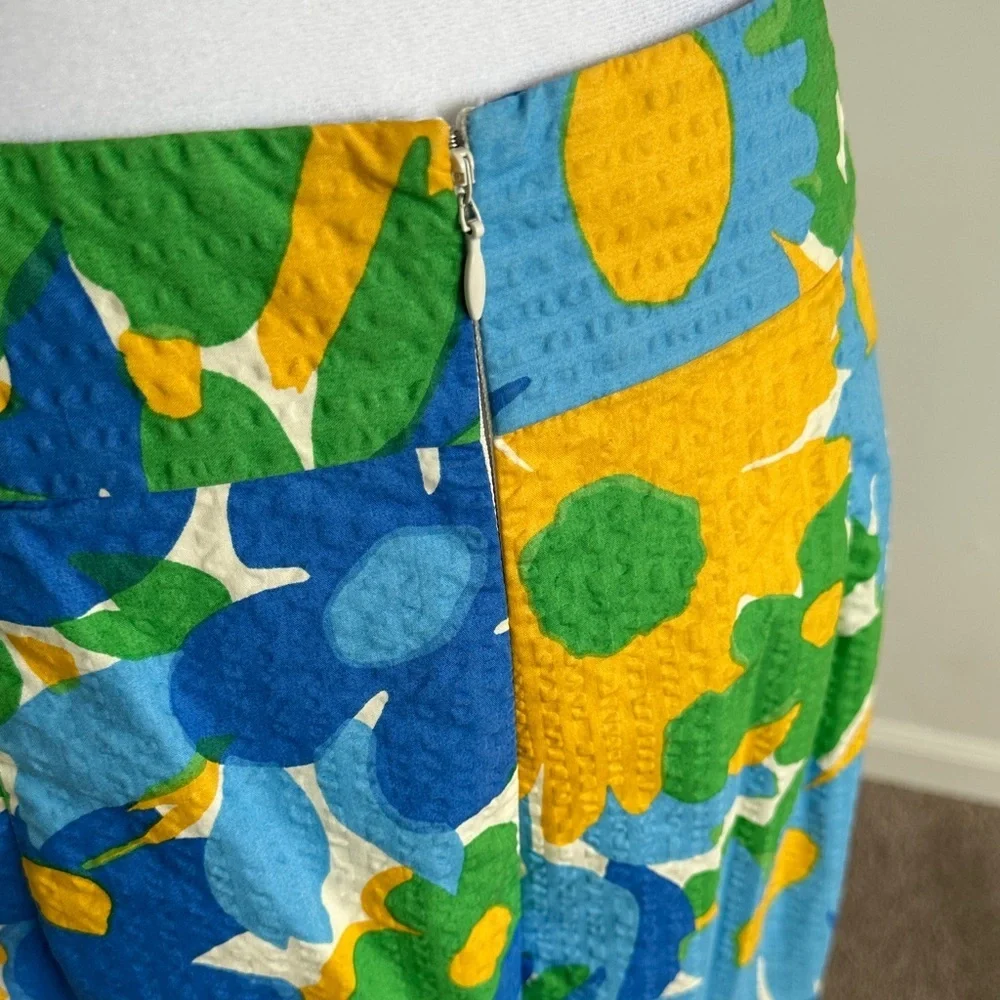 J. Crew Blue and Yellow Floral Swim Sarong